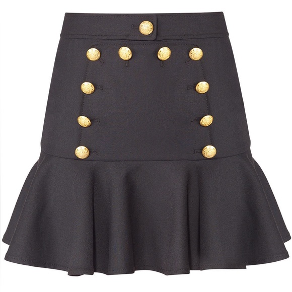 NWT Veronica Beard Black Morrison Sailor Flounce Mini Skirt Size 0 - Picture 11 of 11